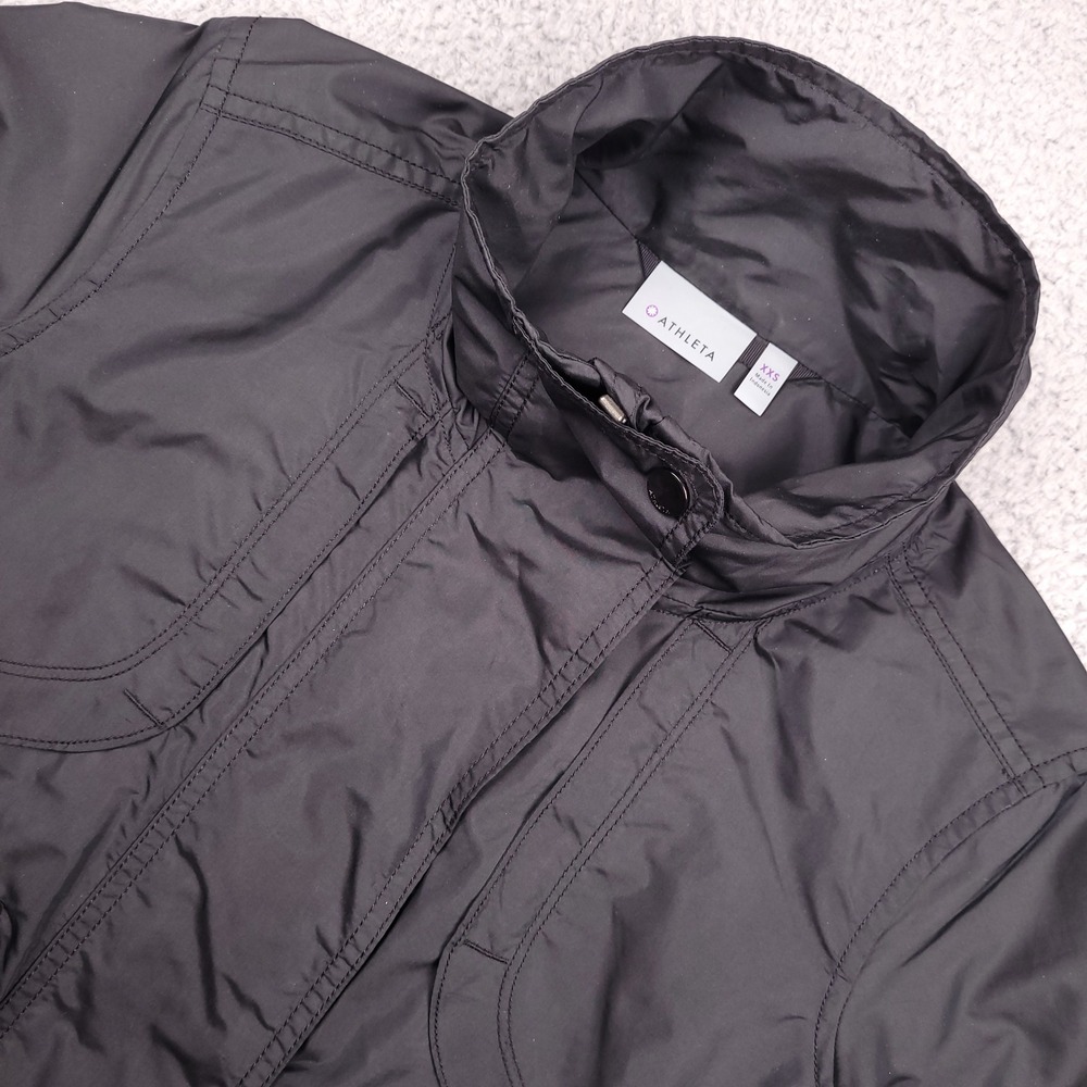 Athleta Womens‎ Black Lightweight Full Zip Jacket XXS